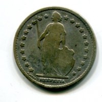 Svizzera, Confederazione: 1 franco 1880
