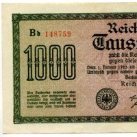 Germania: 1000 marchi 15/09/2022 (Pick#76g), filigrana tipo V
