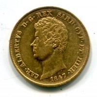 Carlo Alberto (1831-1849): 20 lire 1847-To (Gigante#41)
