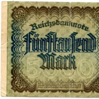 Germania: 5.000 marchi 02/12/1922 (Pick#81a), filigrana E
