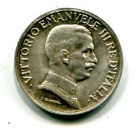 Vittorio Emanuele III (1900-1943): 1 lira 1917 "Quadriga Briosa" (Gigante#131), patina
