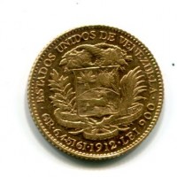 Venezuela: 20 bolivares 1912 (KM#31)
