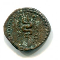 Caria, Kos (200-180/170 a.C.): obolo (HGC,6#1332), gr. 7,25. Diametro 20 mm. 
