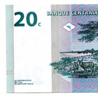 Congo: 20 centimes 1997 (Pick#83)

