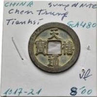 Cina, Song del Nord, Chen Tsung (998-1022): cash con il titolo Tien Hsi (Schjoth#480), coniato 1017-1021