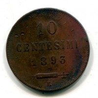 San Marino: 1893, 10 cent. (Gigante#39)
