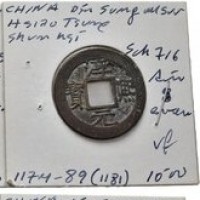 Cina, Song del Sud, Hsiao-Tsung (1163-1189): cash, con il titolo Shun-Hsi (Schjoth#716), coniato 1174-1189