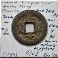 Cina, Song del Sud, Hsiao-Tsung (1163-1189): doppio cash, con il titolo Shun-Hsi (Schjoth#746), coniato 1174-1189