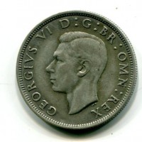 Gran Bretagna, Giorgio VI (1936-1952): 1/2 corona 1939 (Spink#4080)
