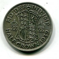 Gran Bretagna, Giorgio VI (1936-1952): 1/2 corona 1939 (Spink#4080)
