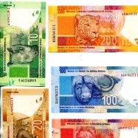Sud Africa: 5 pezzi,  serie 2012 (Pick#133/137)