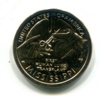 USA: 1 dollaro 2023-D "Mississipi-Primo Trapianto di Polmoni"
