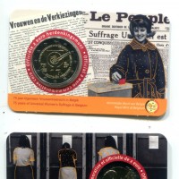 Belgio 2023: 2 euro "75° Anniversario Suffragio Femminile", versione olandese