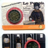 Belgio 2023: 2 euro "75° Anniversario Suffragio Femminile", versione francese