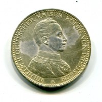 Germania, Prussia, Guglielmo II (1888-1918): 5 marchi 1914-A (Jaeger#114)
