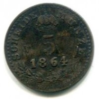 Austria, Francesco Giuseppe (1848-1916): 5 kreuzer 1864 
