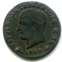 Bologna, Napoleone I (1805-1814): 1 centesimo 1809 (Gigante#237)
