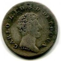 Lucca, Carlo Ludovico (1824-1847): 10 soldi 1833 (Gigante#5)
